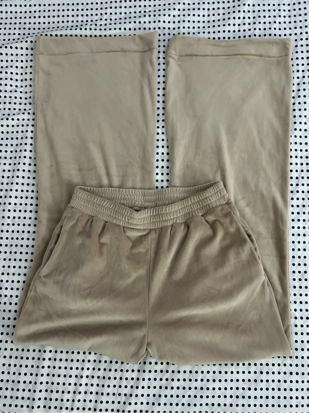 Skims velour wide leg pants